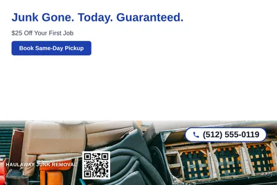 Clean Photo · Photo Bottom Strip: Junk Gone. Today. Guaranteed.