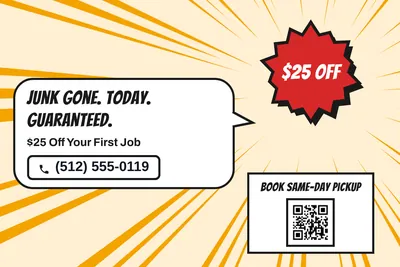 Comic pop · Big Offer: Junk Gone. Today. Guaranteed.