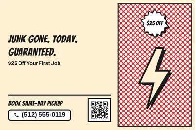 Comic pop · Split: Junk Gone. Today. Guaranteed.