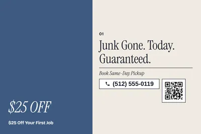 Contemporary · Big Offer: Junk Gone. Today. Guaranteed.