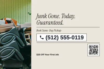 Contemporary · Phone Billboard: Junk Gone. Today. Guaranteed.