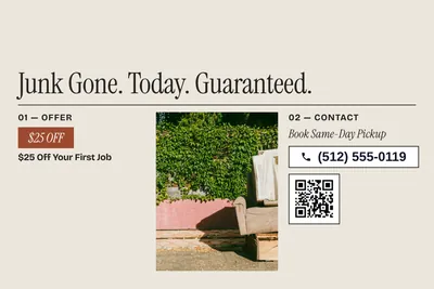 Contemporary · Photo Frame: Junk Gone. Today. Guaranteed.