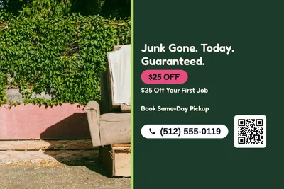 Jungle · Split: Junk Gone. Today. Guaranteed.