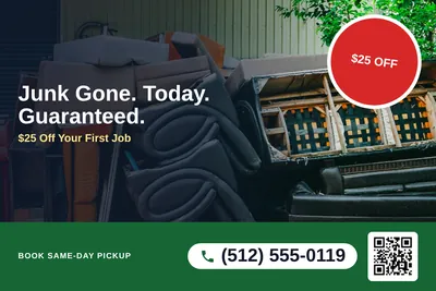 Local Offer · Photo Overlay: Junk Gone. Today. Guaranteed.
