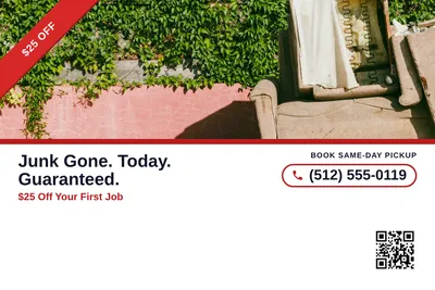 Local Offer · Ribbon and Stack: Junk Gone. Today. Guaranteed.