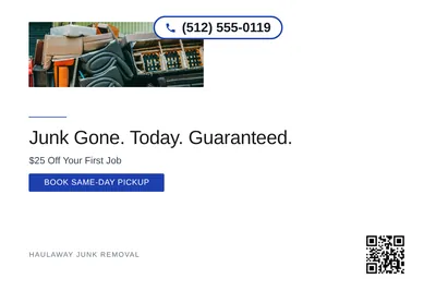 Minimal White · Bottom Heavy: Junk Gone. Today. Guaranteed.