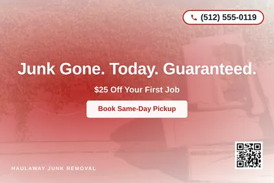 Modern Gradient · Radial Burst: Junk Gone. Today. Guaranteed.