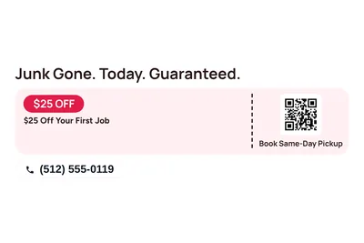 Modern · Coupon: Junk Gone. Today. Guaranteed.