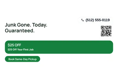Modern · Offer Menu: Junk Gone. Today. Guaranteed.