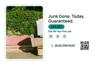 Modern · Photo Frame: Junk Gone. Today. Guaranteed.