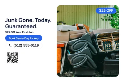 Modern · Photo Hero: Junk Gone. Today. Guaranteed.