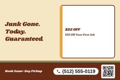 Retro 70s · Checklist: Junk Gone. Today. Guaranteed.