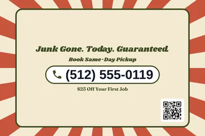 Retro 70s · Phone Billboard: Junk Gone. Today. Guaranteed.