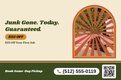 Retro 70s · Photo Frame: Junk Gone. Today. Guaranteed.
