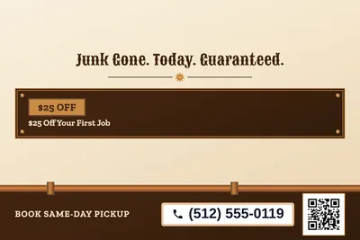 Steampunk · Offer Menu: Junk Gone. Today. Guaranteed.