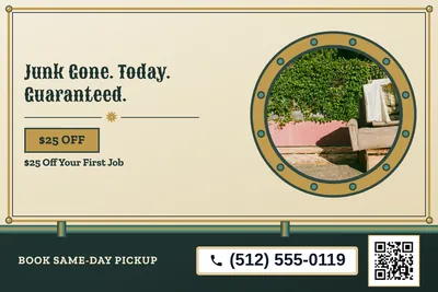 Steampunk · Photo Frame: Junk Gone. Today. Guaranteed.