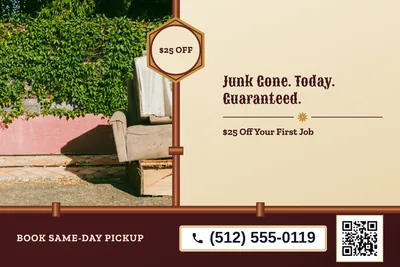 Steampunk · Split: Junk Gone. Today. Guaranteed.