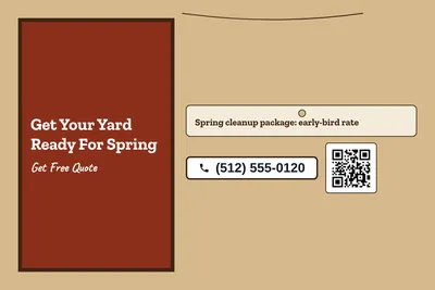 Kraft and stamp · Offer Menu: Get Your Yard Ready For Spring