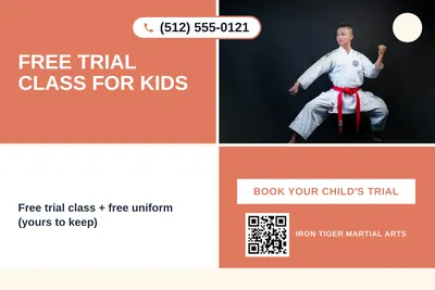 Bold Color Block · Checkerboard: Free Trial Class For Kids