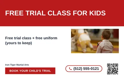 Bold Color Block · Horizontal Bands: Free Trial Class For Kids