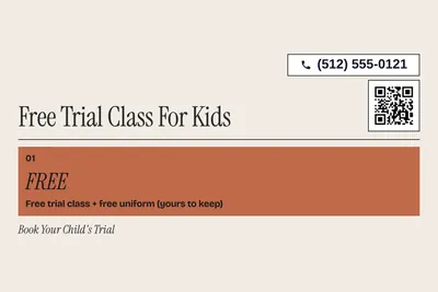 Contemporary · Offer Menu: Free Trial Class For Kids