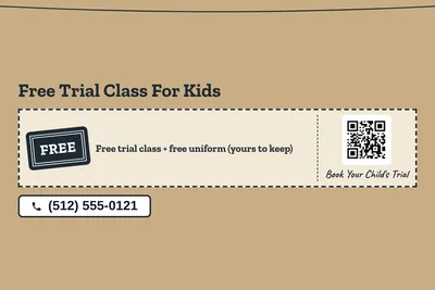 Kraft and stamp · Coupon: Free Trial Class For Kids