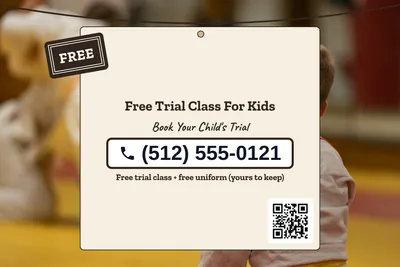 Kraft and stamp · Phone Billboard: Free Trial Class For Kids