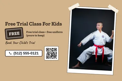 Kraft and stamp · Photo Frame: Free Trial Class For Kids