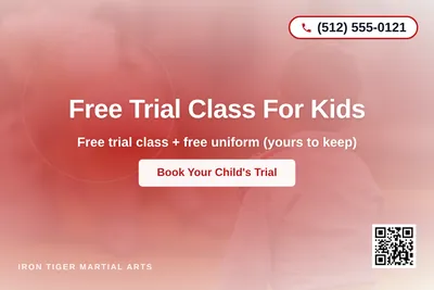 Modern Gradient · Radial Burst: Free Trial Class For Kids