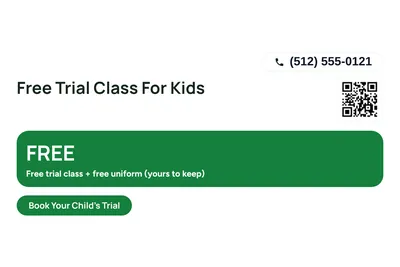 Modern · Offer Menu: Free Trial Class For Kids