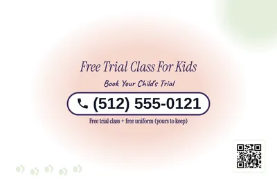 Soft watercolour · Phone Billboard: Free Trial Class For Kids