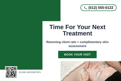 Bold Color Block · Corner Accent: Time For Your Next Treatment