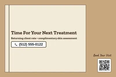 Kraft and stamp · Checklist: Time For Your Next Treatment