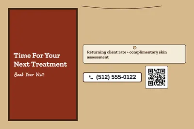 Kraft and stamp · Offer Menu: Time For Your Next Treatment