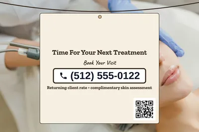 Kraft and stamp · Phone Billboard: Time For Your Next Treatment