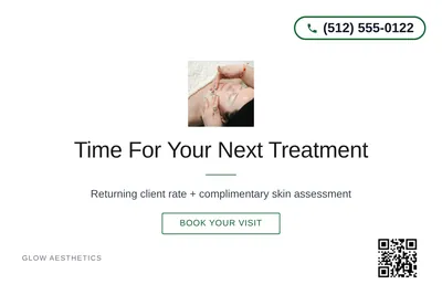 Minimal White · Centered Elegant: Time For Your Next Treatment
