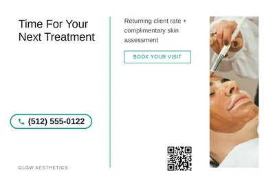 Minimal White · Split Vertical: Time For Your Next Treatment