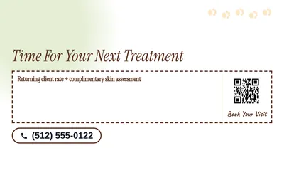 Soft watercolour · Coupon: Time For Your Next Treatment