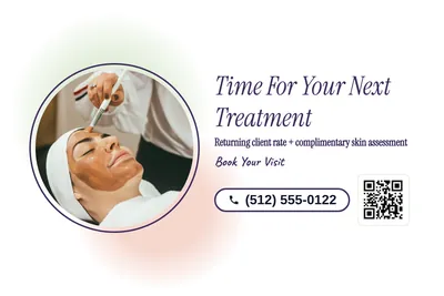 Soft watercolour · Photo Frame: Time For Your Next Treatment