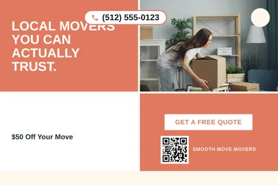 Bold Color Block · Checkerboard: Local Movers You Can Actually Trust.