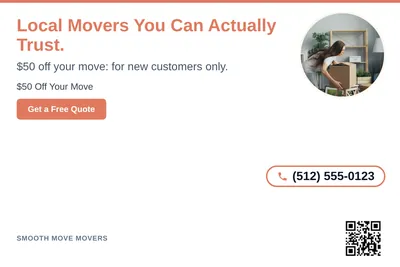 Clean Photo · Circle Photo Accent: Local Movers You Can Actually Trust.