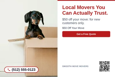 Clean Photo · Photo Left, Text Right: Local Movers You Can Actually Trust.