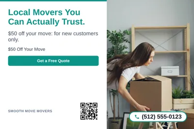 Clean Photo · Text Left, Photo Right: Local Movers You Can Actually Trust.