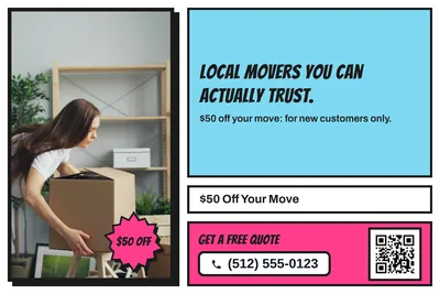 Comic pop · Photo Frame: Local Movers You Can Actually Trust.