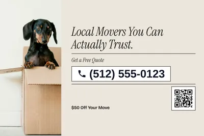 Contemporary · Phone Billboard: Local Movers You Can Actually Trust.