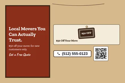 Kraft and stamp · Offer Menu: Local Movers You Can Actually Trust.