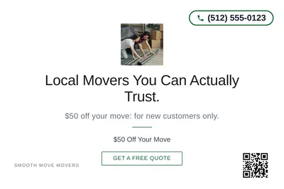 Minimal White · Centered Elegant: Local Movers You Can Actually Trust.
