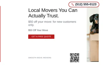 Minimal White · Left-Aligned Editorial: Local Movers You Can Actually Trust.