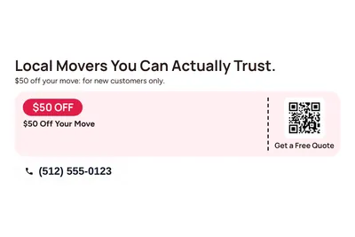 Modern · Coupon: Local Movers You Can Actually Trust.