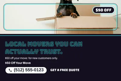 Neon night · Photo Hero: Local Movers You Can Actually Trust.